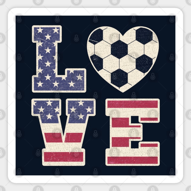 USA Soccer - Love Soccer Heart Magnet by Numero14